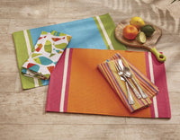 Aqua Cargo Stripe Placemat - Set Of 6 Park Designs - The Fox Decor