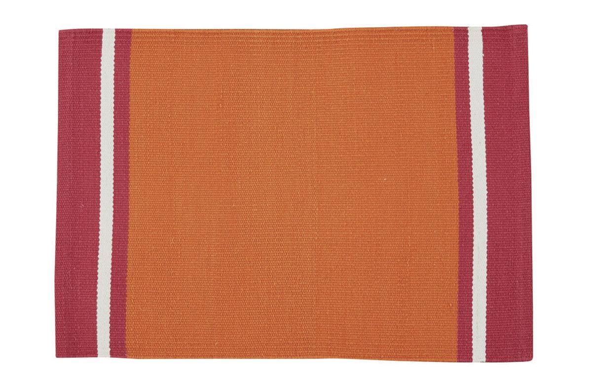 Cargo Stripe Placemat - Tangerine Set Of 6 Park Designs - The Fox Decor