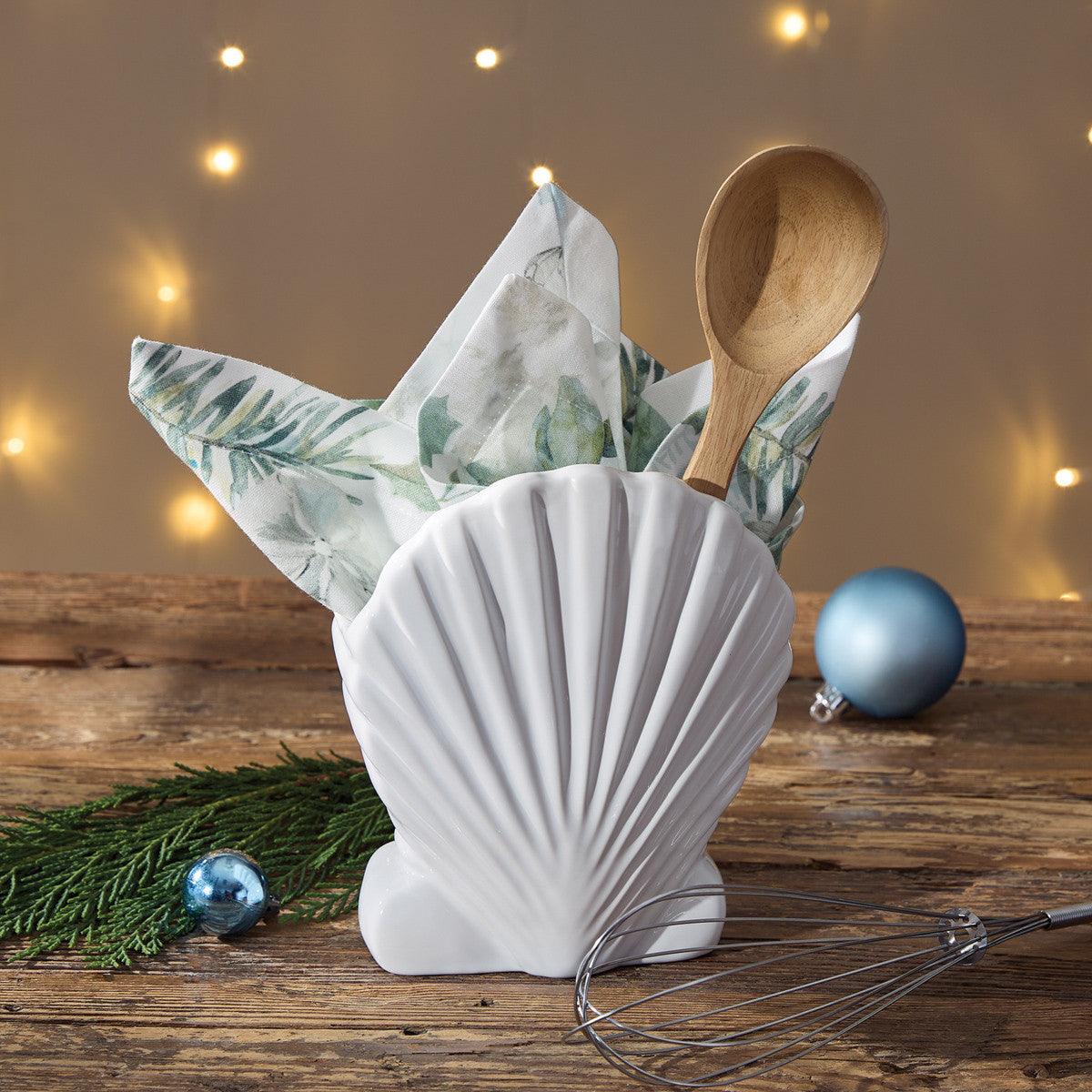 Seashell Utensil Holder - Set of 2 Park Designs - The Fox Decor
