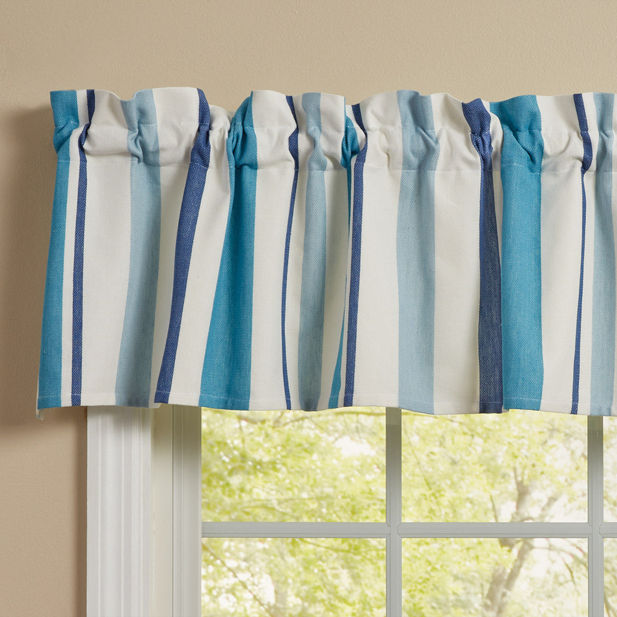 Colby Stripe Valance 14" L - Park designs - The Fox Decor