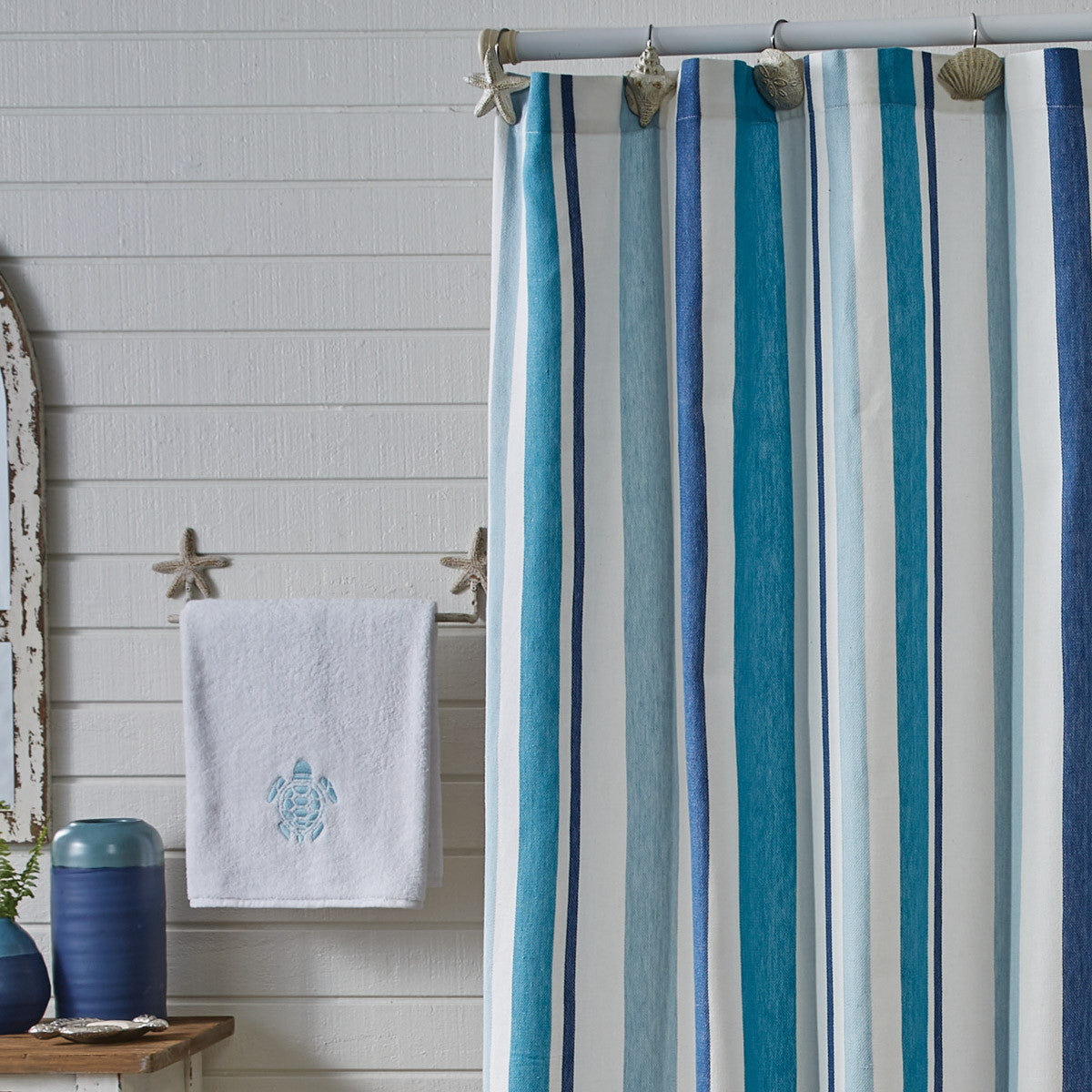 Colby Stripe Shower Curtain 72" x 72" - Park Designs - The Fox Decor