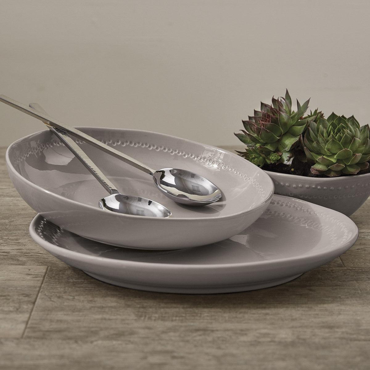 Peyton Serving Bowls - Stone Set of 2 Park Designs - The Fox Decor