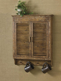 Thumbnail for Primitive Distressed Wood Shutter Cabinet Park Designs - The Fox Decor
