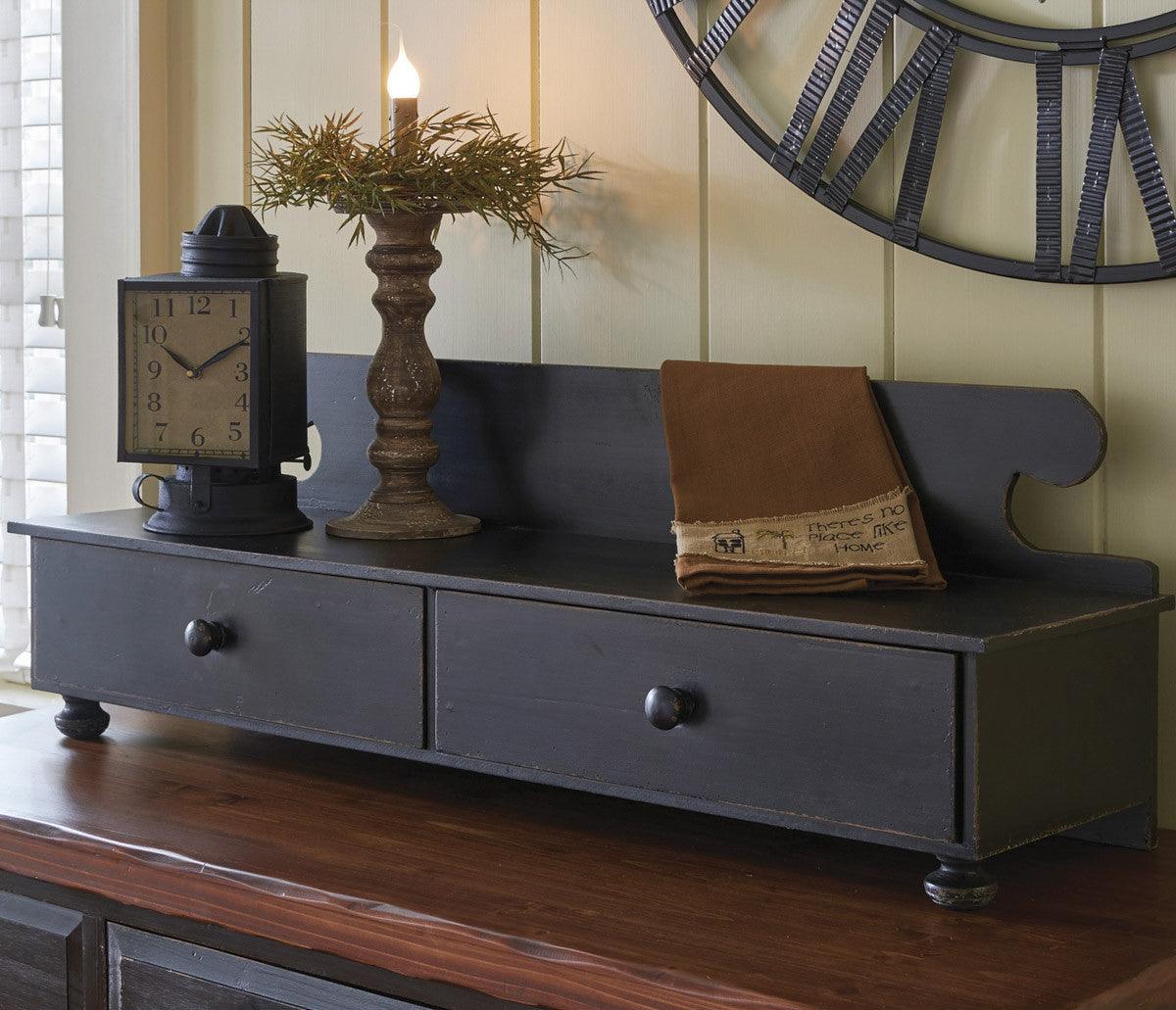 Primitive Counter Shelf - Aged Black Park Designs - The Fox Decor