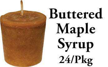 24/Pkg, Buttered Maple Syrup Votives Candles CWI+ 