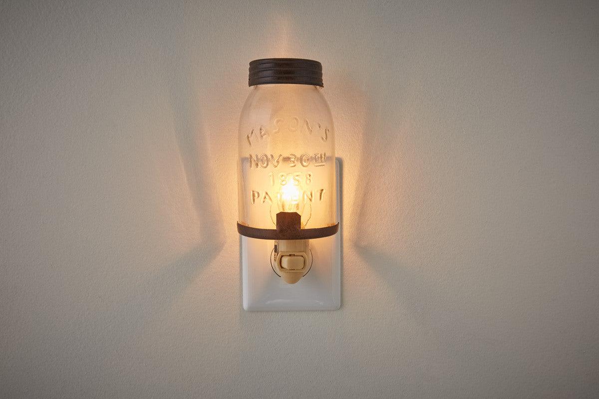 Mason Jar Night Light - Park Designs - The Fox Decor