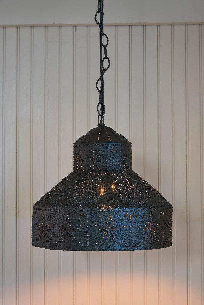Primitive Punched Star Metal Pendant Light - Park Designs - The Fox Decor