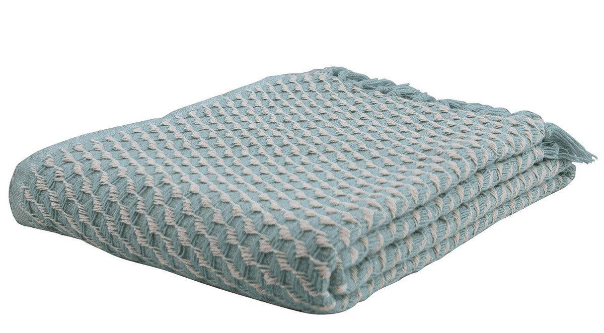 Sky/Natural Twill Throw - Park Designs - The Fox Decor