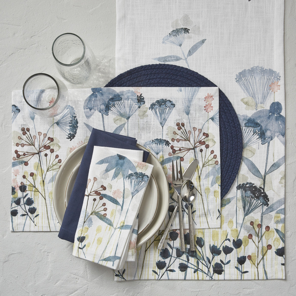 Layered Gardens Printed Table Runner - 72"L Park Designs - The Fox Decor