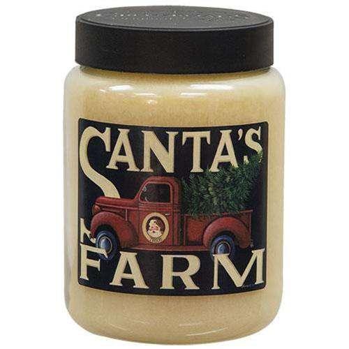 26 oz Jar Candle, Santa's Cookie Crumble, Santa's Farm Art Label Candles CWI Gifts 