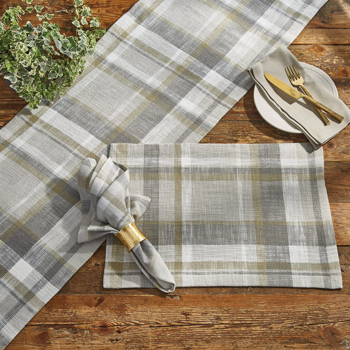 Bennet Plaid Table Runner 72" L - Park Designs