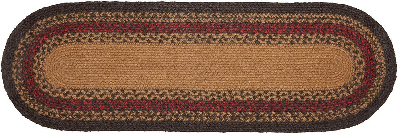 Landon Jute Stair Tread Stencil Stars Oval Latex 8.5x27 VHC Brands