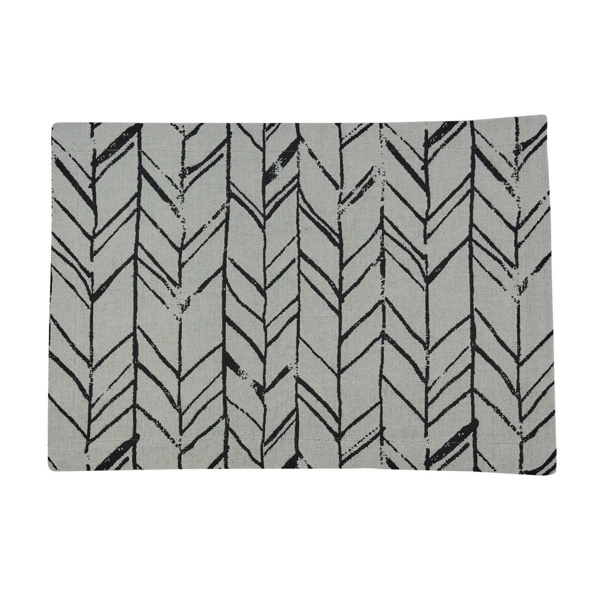 Distressed Herringbone Jacquard Placemat - Set Of 6 Park Designs - The Fox Decor