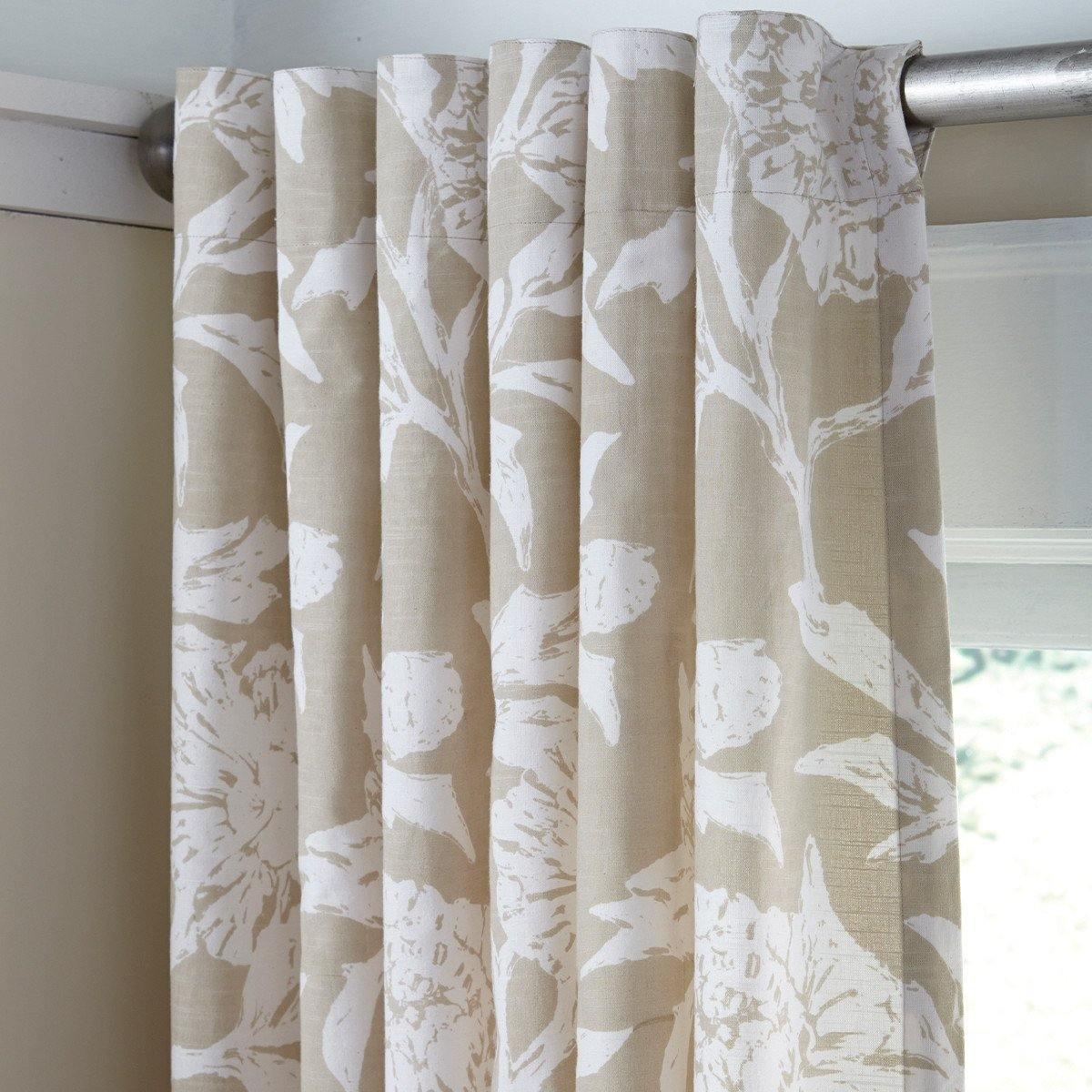 Split P Calais Floral Hidden Tab Panel, 96-Inch - The Fox Decor