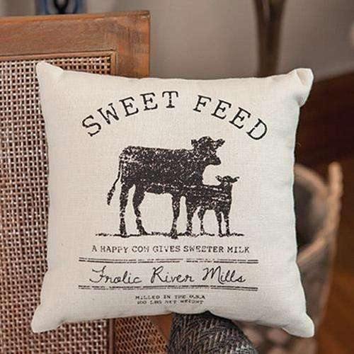 Sweet Feed Farmhouse Pillow - The Fox Decor