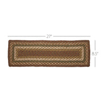 Thumbnail for Tea Cabin Jute Stair Tread Rect Latex 8.5x27 VHC Brands - The Fox Decor
