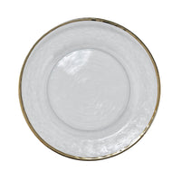 Thumbnail for Metallic Rim Glass Salad Plates - Gold Set of 4 Park Designs
