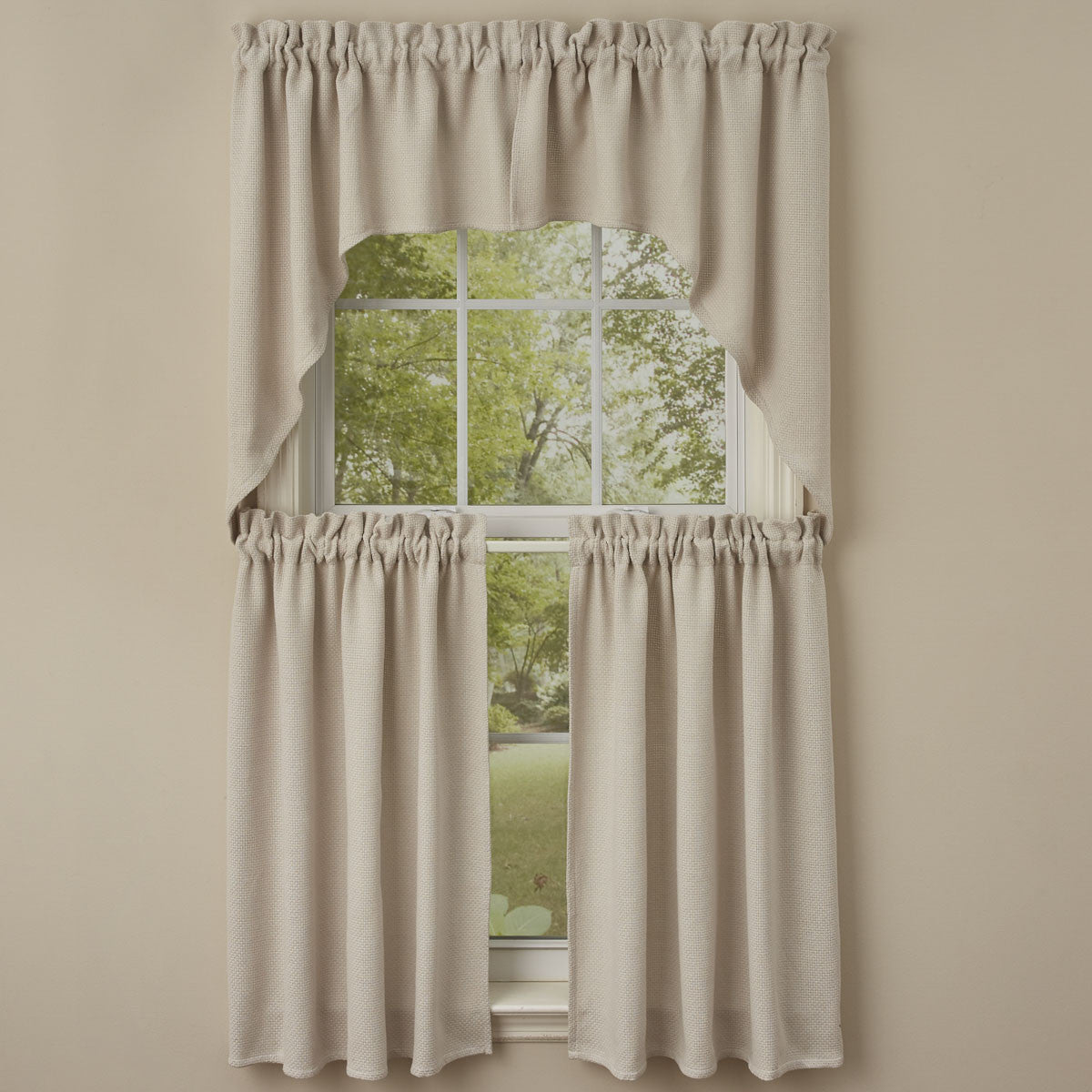 Gray Checker Board Grey Swag Curtain 72'' x 36" Park Designs - The Fox Decor