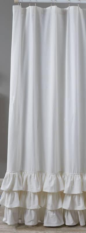 Ruffled Shower Curtain - 72" x 72" Park Designs - The Fox Decor