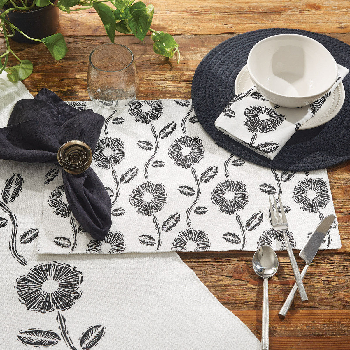 Urban Flower Table Runner 72" L - Park Designs - The Fox Decor