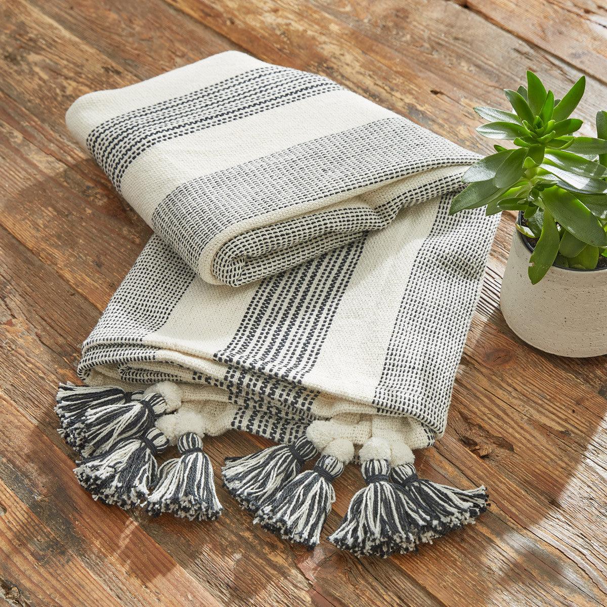 Raven Stripe Throw - Park Designs - The Fox Decor