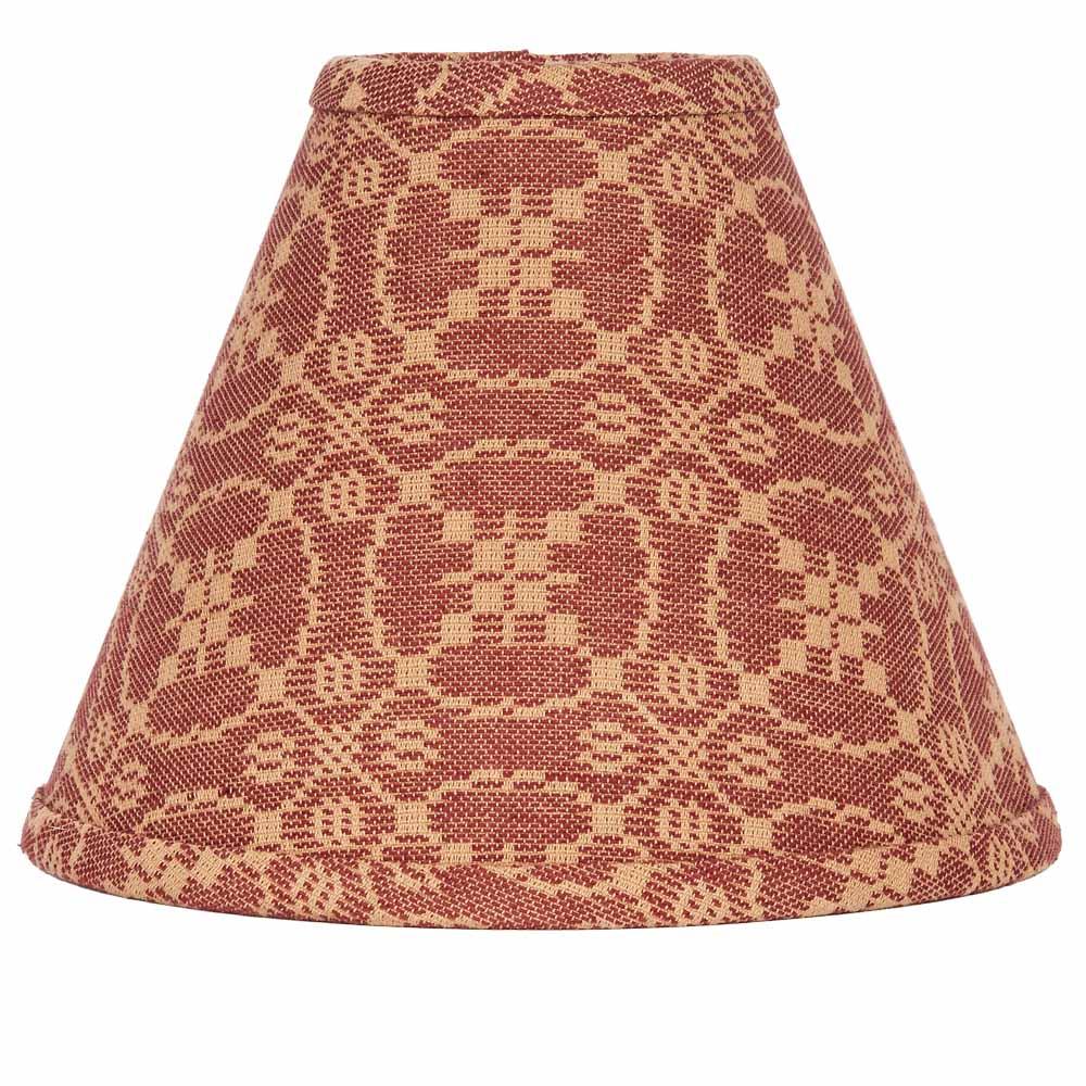 Barn Red Tan Marshfield Jacquard 12" Lampshade 2R106017 - The Fox Decor
