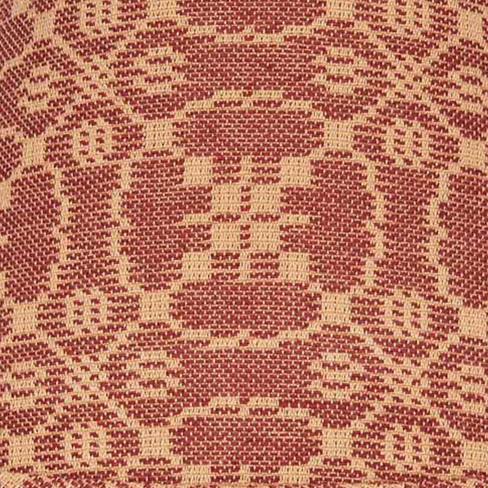 Barn Red Tan Marshfield Jacquard 12" Lampshade 2R106017 - The Fox Decor