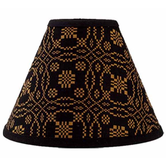 Black - Mustard Loverƒ??s Knot Jacquard 12" Lampshade - Interiors by Elizabeth