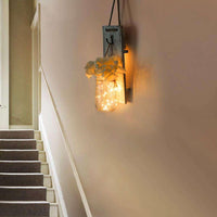 2Pcs Mason Jar Sconce Rustic Wall Decor with Fairy Lights - The Fox Decor