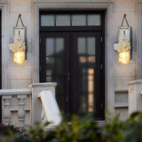 2Pcs Mason Jar Sconce Rustic Wall Decor with Fairy Lights - The Fox Decor