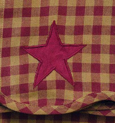2/set, Burgundy Star Scalloped Panels - The Fox Decor