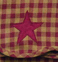 2/set, Burgundy Star Scalloped Panels - The Fox Decor