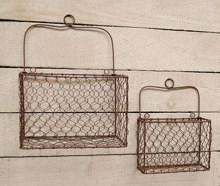 2/Set, Chicken Wire Wall Baskets Baskets CWI+ 