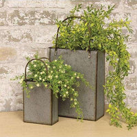 2/Set, Galvanized Totes - The Fox Decor