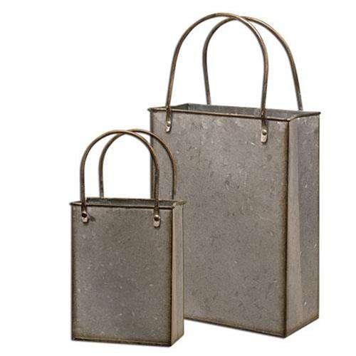 2/Set, Galvanized Totes - The Fox Decor