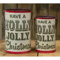 Thumbnail for 2/Set, Holly Jolly Buckets Buckets & Cans CWI Gifts 