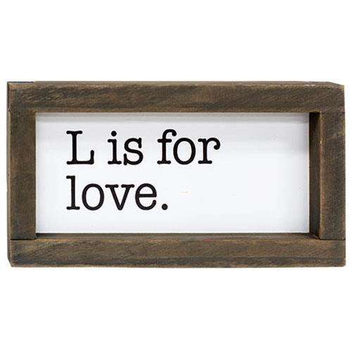 2/Set, L Is For Love Framed Duo Signs Farmhouse Signs CWI+ 