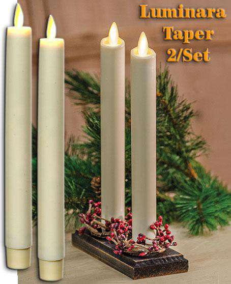 2/Set, Luminara Tapers Candle, 8" - The Fox Decor