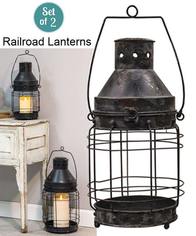 2/Set, Railroad Lanterns Lanterns/Lids CWI+ 