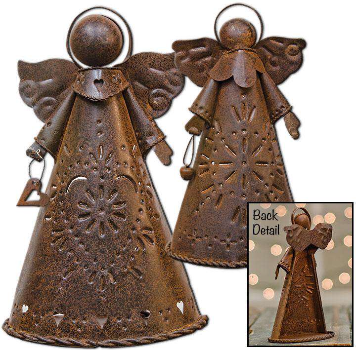 2/Set, Rusty Angel Candle Holders Angels CWI+ 