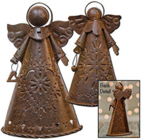 Thumbnail for 2/Set, Rusty Angel Candle Holders Angels CWI+ 