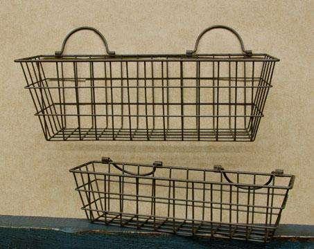 2/Set, Rusty Wire Wall Baskets - The Fox Decor