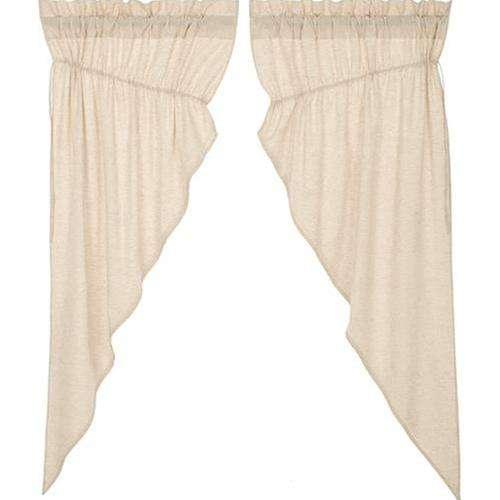 2/Set, Simple Life Flax Natural Prairie Short Panel, 63x36x18 Curtains CWI+ 