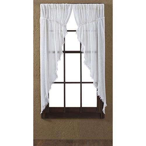 2/Set, Tobacco Cloth Antique White Prairie Curtains - The Fox Decor
