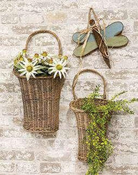 Thumbnail for 2/Set, Willow Wall Baskets - The Fox Decor