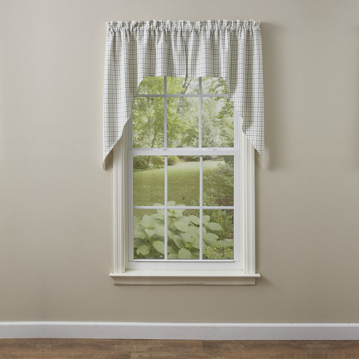 Jam Jar Lined Gathered Gray Swag Curtain 36
