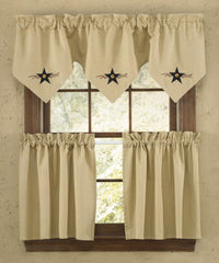 Thumbnail for Farmhouse Star Vine Valance - Triple Point Park Designs - The Fox Decor