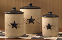 Thumbnail for Star Vine Farmhouse Canisters - Set of 3 Assorted Park Designs - The Fox Decor