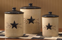 Thumbnail for Star Vine Farmhouse Canisters - Set of 3 Assorted Park Designs