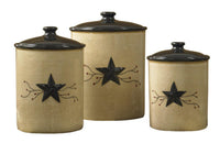 Thumbnail for Star Vine Farmhouse Canisters - Set of 3 Assorted Park Designs - The Fox Decor